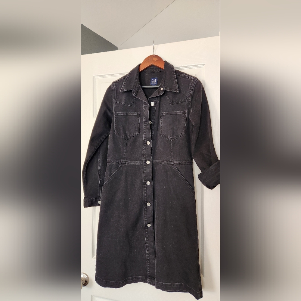 GAP  Black Denim Dress